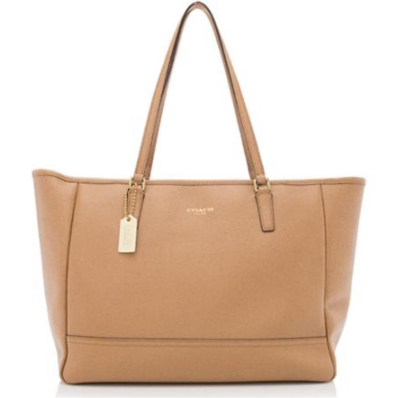 COACH East-West Saffiano Leather City Tote - Picture 1 of 16